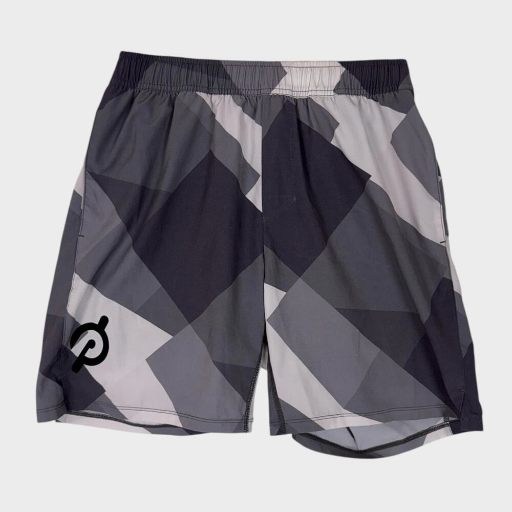 PELOTON 8" Training Shorts Lined United Turin Shorts Geometric Medium - Picture 4 of 9
